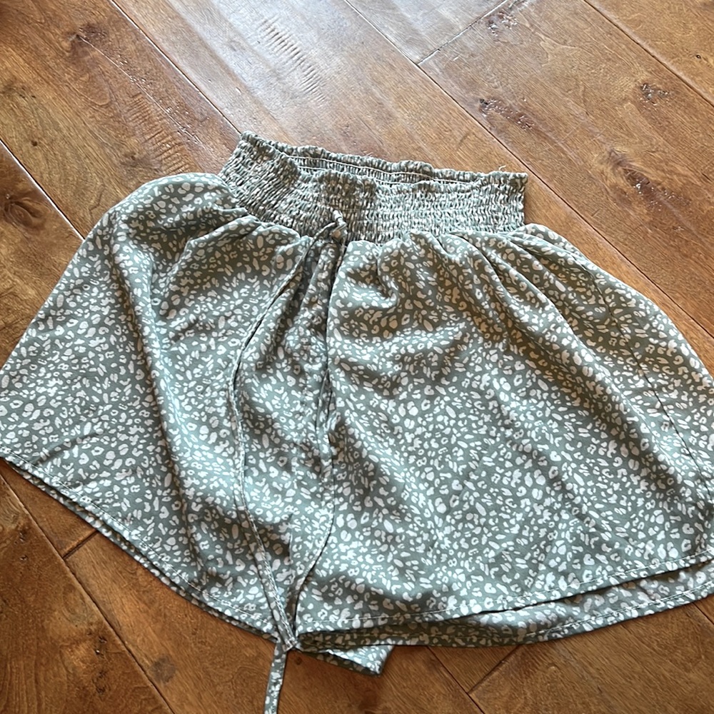womens green shorts